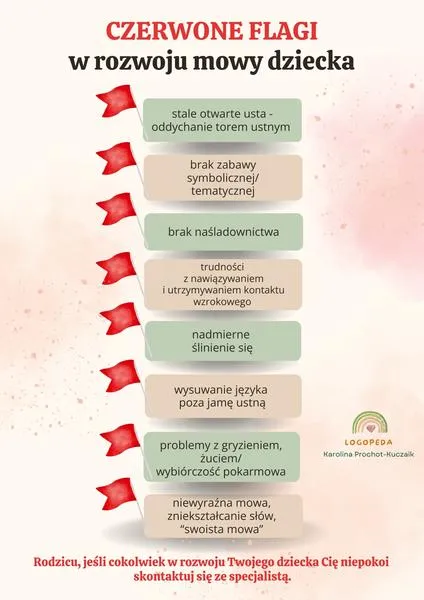 Czerwone flagi w rozwoju niemowląt