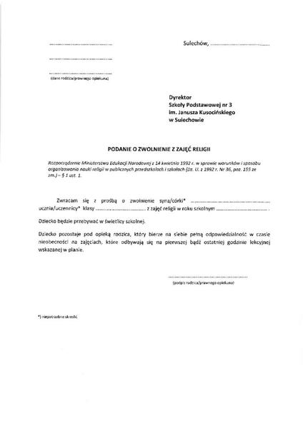 Procedura w szkole
