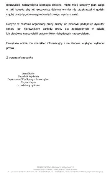 Przerwy na karmienie