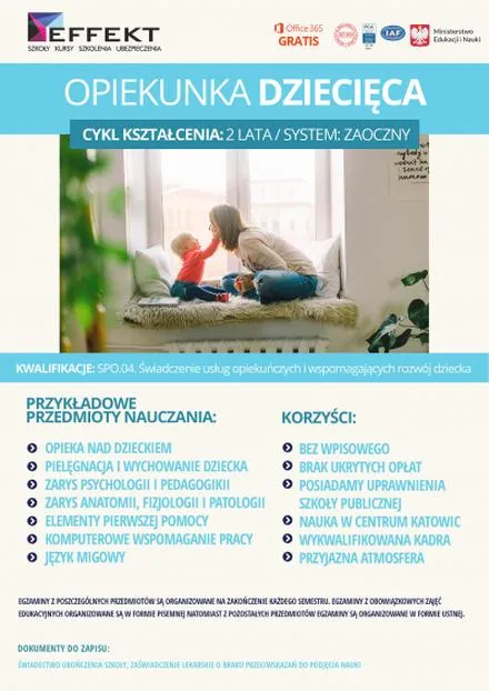 Umiejętności opiekunki dziecięcej
